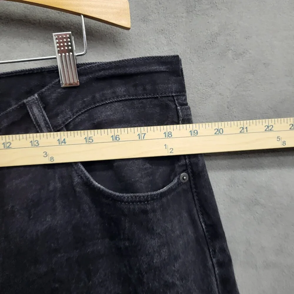 Levis 501‎ Jeans Mens 38x34 Black Denim Tapered Dark Wash Button Fly Black Label